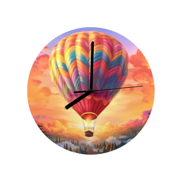 Wall Clock Artwork – Personalized Clocks 11.6″ –  Hot Air Balloon Glow Gifts/Party/Celebration Custom Artwork Wall Clocks 6
