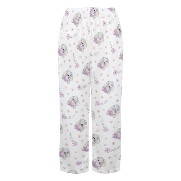 Ladies Sleeping Pajama Pants – Easter Purple Bunny – Women’s Pajama Trousers Clothing Cozy Lounge Trousers 4