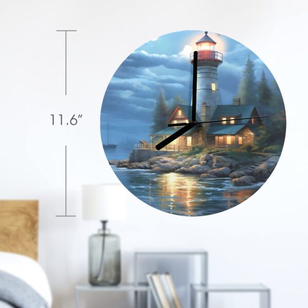 Wall Clock Artwork – Personalized Clocks 11.6″ –  Castle Rock Lighthouse Gifts/Party/Celebration Custom Artwork Wall Clocks 2