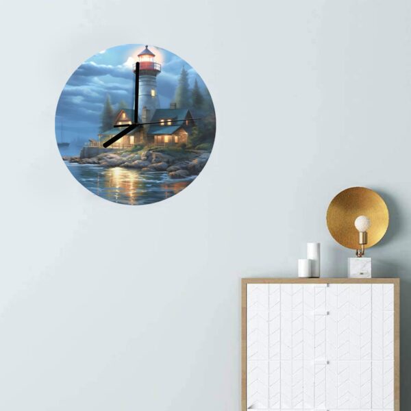 Wall Clock Artwork – Personalized Clocks 11.6″ –  Castle Rock Lighthouse Gifts/Party/Celebration Custom Artwork Wall Clocks