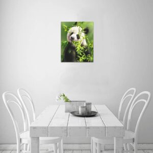 Canvas Prints Wall Art Print Decor – Framed Canvas Print 8×10 inch –  Bamboo Panda 8" x 10" Artistic Wall Hangings