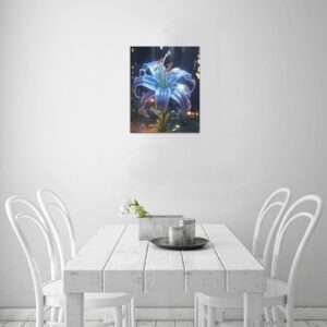 Canvas Prints Wall Art Print Decor – Framed Canvas Print 8×10 inch –  Blue Orchid 8" x 10" Artistic Wall Hangings