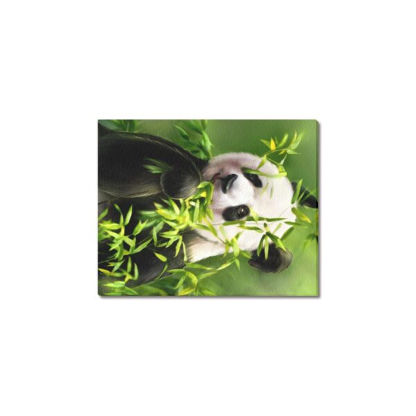 Canvas Prints Wall Art Print Decor – Framed Canvas Print 8×10 inch –  Bamboo Panda 8" x 10" Artistic Wall Hangings 8