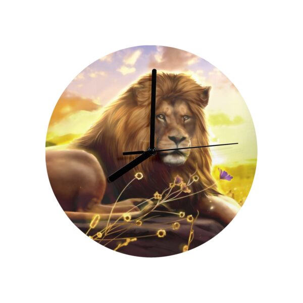 Wall Clock Artwork – Personalized Animal Clocks 11.6″ –  Lion King Gifts/Party/Celebration Custom Artwork Wall Clocks 6