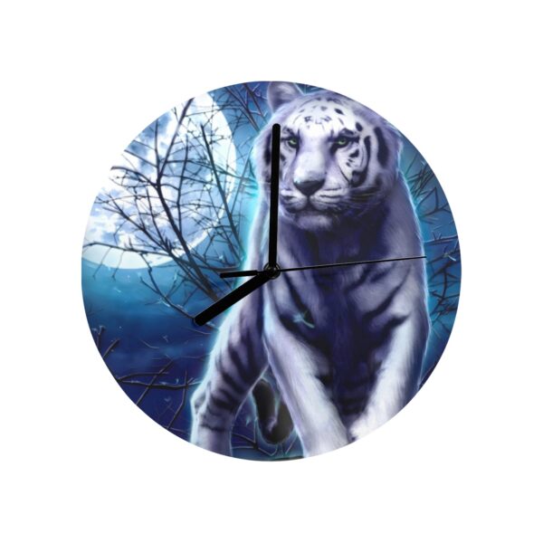 Wall Clock Artwork – Personalized Animal Clocks 11.6″ –  Moon Tiger Gifts/Party/Celebration Custom Artwork Wall Clocks 6