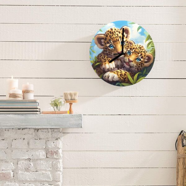 Wall Clock Artwork – Personalized Animal Clocks 11.6″ –  Brothers Gifts/Party/Celebration Custom Artwork Wall Clocks 5