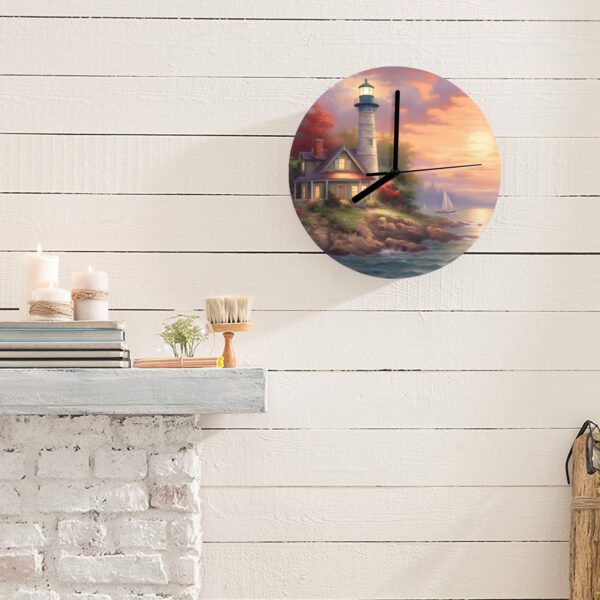 Wall Clock Artwork – Personalized Nautical Clocks 11.6″ –  Lighthouse Nantucket Gifts/Party/Celebration Custom Artwork Wall Clocks 5