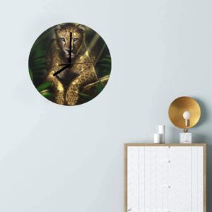 Wall Clock Artwork – Personalized Animal Clocks 11.6″ –  Cheetah Gifts/Party/Celebration Custom Artwork Wall Clocks