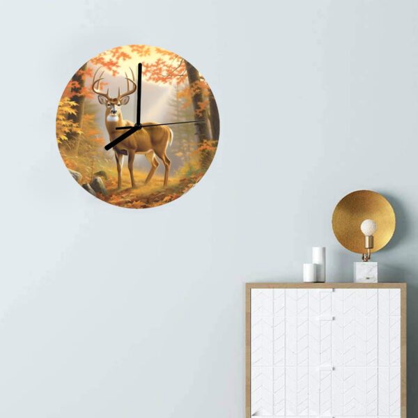 Wall Clock Artwork – Personalized Animal Clocks 11.6″ –  Buck Gifts/Party/Celebration Custom Artwork Wall Clocks 4