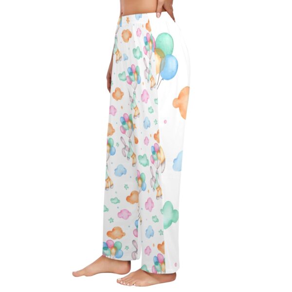 Ladies Sleeping Pajama Pants – Easter Bunny Balloons – Women’s Pajama Trousers Clothing Cozy Lounge Trousers 2