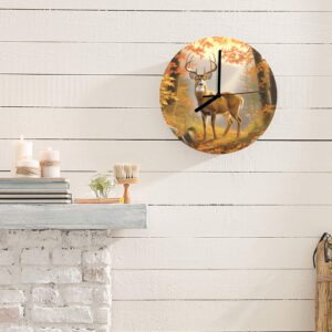 Wall Clock Artwork – Personalized Animal Clocks 11.6″ –  Buck Gifts/Party/Celebration Custom Artwork Wall Clocks