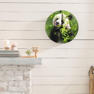 Wall Clock Artwork – Personalized Animal Clocks 11.6″ –  Bamboo Panda Gifts/Party/Celebration Custom Artwork Wall Clocks