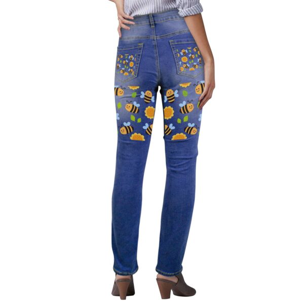 Ladies Printed Jeans – Bumble Women’s Jeans (Back Printing) Clothing Designer printed jeans for women 6
