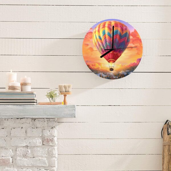 Wall Clock Artwork – Personalized Clocks 11.6″ –  Hot Air Balloon Glow Gifts/Party/Celebration Custom Artwork Wall Clocks 5