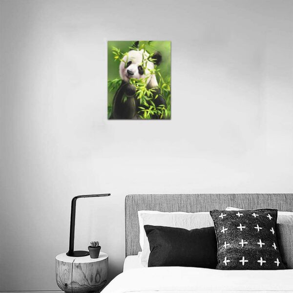 Canvas Prints Wall Art Print Decor – Framed Canvas Print 8×10 inch –  Bamboo Panda 8" x 10" Artistic Wall Hangings 4