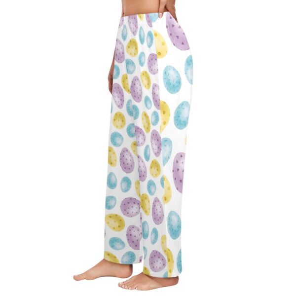 Ladies Sleeping Pajama Pants – Easter Purple Eggs – Women’s Pajama Trousers Clothing Cozy Lounge Trousers 2