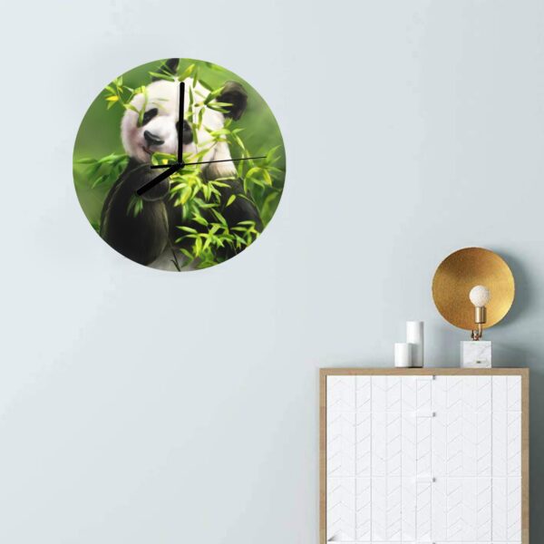 Wall Clock Artwork – Personalized Animal Clocks 11.6″ –  Bamboo Panda Gifts/Party/Celebration Custom Artwork Wall Clocks 4