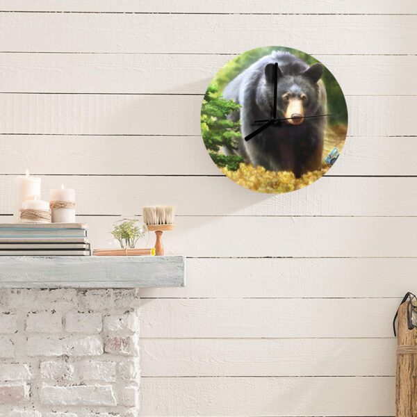Wall Clock Artwork – Personalized Animal Clocks 11.6″ –  Bear Cub Gifts/Party/Celebration Custom Artwork Wall Clocks 5