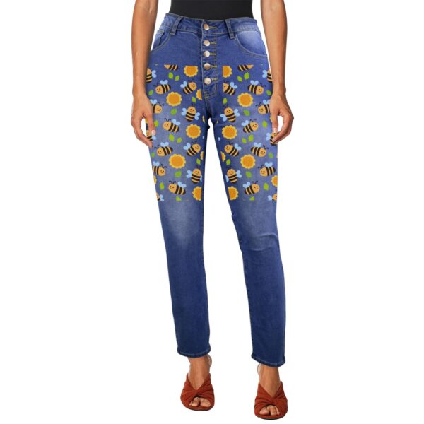 Ladies Printed Jeans – Bumble Women’s Jeans (Front Printing) Clothing Designer printed jeans for women 6