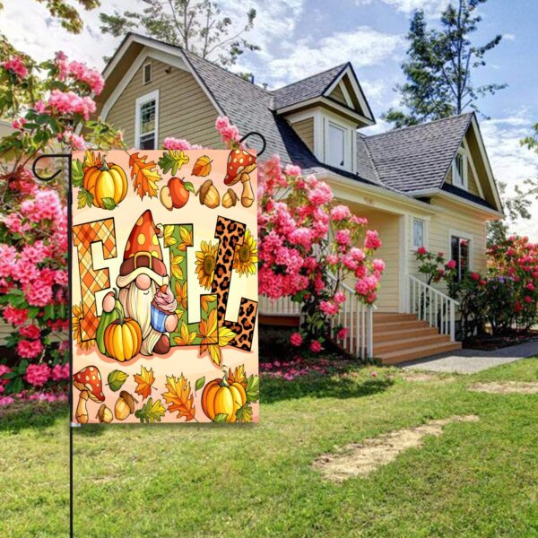 Linen Garden Flag Banner – Easter – Gnome Cupcake 12″x18″ Garden Banner Flags Decorative Yard 5