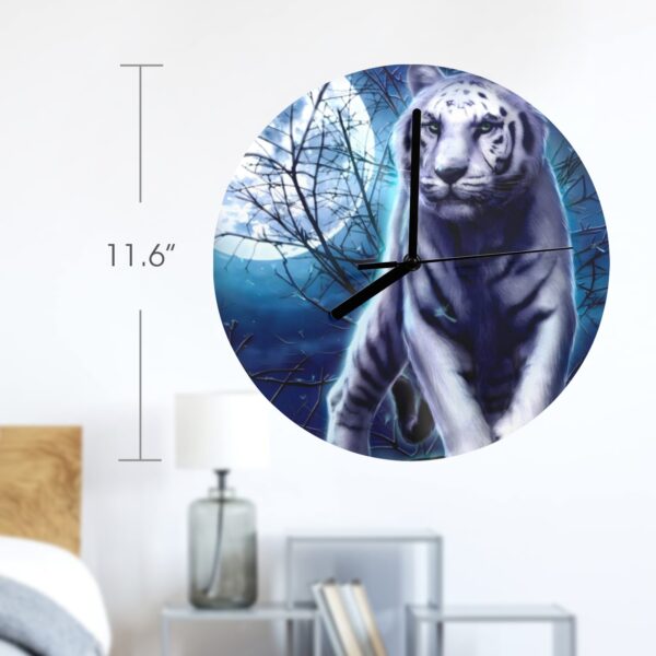 Wall Clock Artwork – Personalized Animal Clocks 11.6″ –  Moon Tiger Gifts/Party/Celebration Custom Artwork Wall Clocks 2