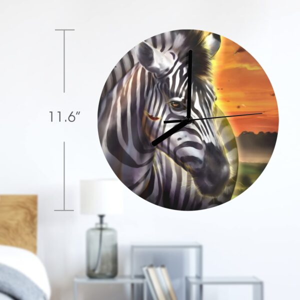Wall Clock Artwork – Personalized Animal Clocks 11.6″ –  Zebra Gifts/Party/Celebration Custom Artwork Wall Clocks 2