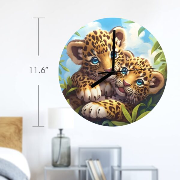 Wall Clock Artwork – Personalized Animal Clocks 11.6″ –  Brothers Gifts/Party/Celebration Custom Artwork Wall Clocks 2