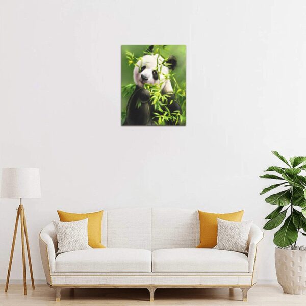 Canvas Prints Wall Art Print Decor – Framed Canvas Print 8×10 inch –  Bamboo Panda 8" x 10" Artistic Wall Hangings 3