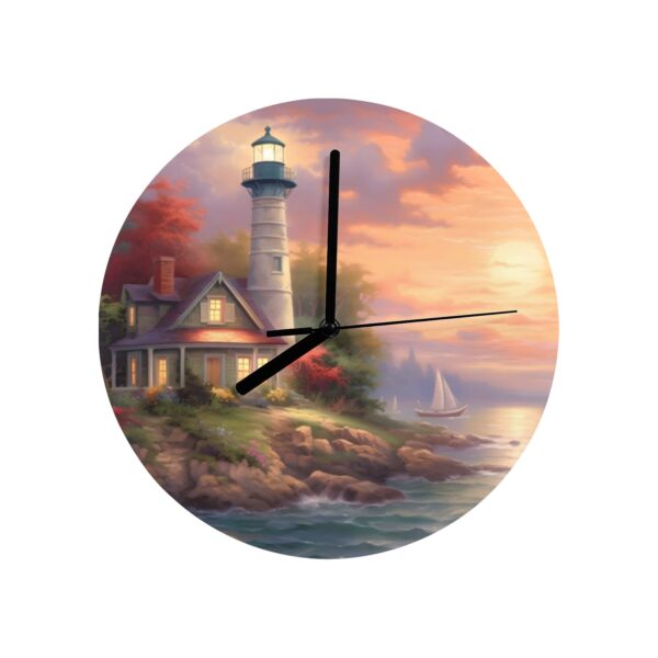 Wall Clock Artwork – Personalized Nautical Clocks 11.6″ –  Lighthouse Nantucket Gifts/Party/Celebration Custom Artwork Wall Clocks 6