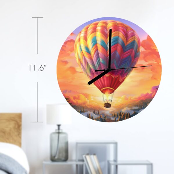 Wall Clock Artwork – Personalized Clocks 11.6″ –  Hot Air Balloon Glow Gifts/Party/Celebration Custom Artwork Wall Clocks 2