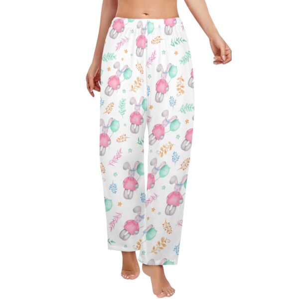 Ladies Sleeping Pajama Pants – Easter Bunny Girl – Women’s Pajama Trousers Clothing Cozy Lounge Trousers