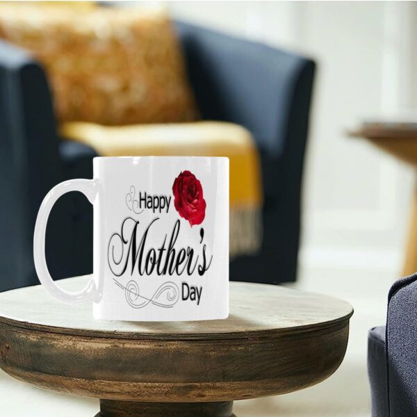 Ceramic Mug – 11 oz White Coffee Mug – Mother’s Day Gift – HMD Rose Drinkware ceramic coffee mug 6