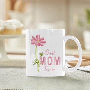 Ceramic Mug – 11 oz White Coffee Mug – Mother’s Day Gift – Best Ever Drinkware ceramic coffee mug