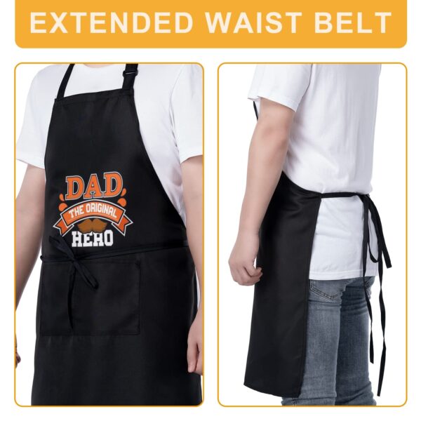 Mens Father’s Day Apron – Custom BBQ Grill Kitchen Chef Apron for Men – Dad Hero Aprons Adjustable Neck Apron 3