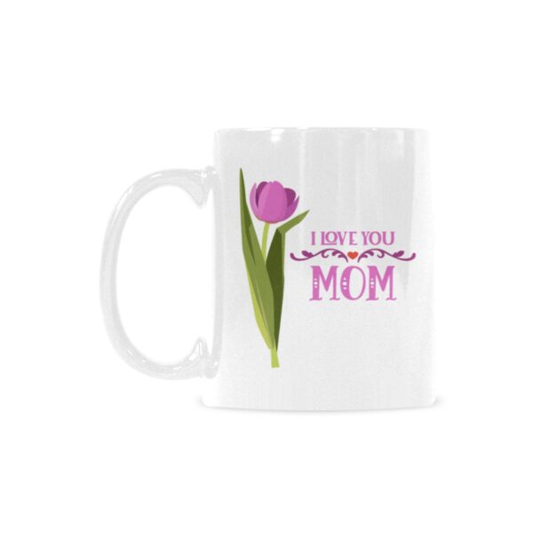 Ceramic Mug – 11 oz White Coffee Mug – Mother’s Day Gift – ILU Tulip Drinkware ceramic coffee mug 2