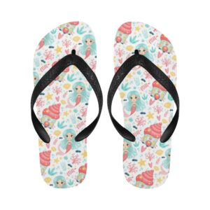 Unisex Flip Flops – Summer Beach Sandals – Mermaid and Cake Clothing Beach footwear