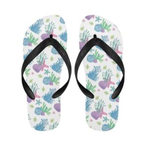 Unisex Flip Flops – Summer Beach Sandals – Starfish Coral Clothing Beach footwear
