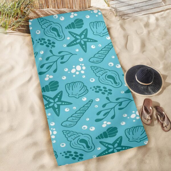 Beach Towels – Large Summer Vacation or Spring Break Beach Towel 31″x71″ – Blue Shells Beach Towels beach towel 5