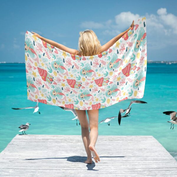 Beach Towels – Large Summer Vacation or Spring Break Beach Towel 31″x71″ – Mermaid and Cake Beach Towels beach towel 3
