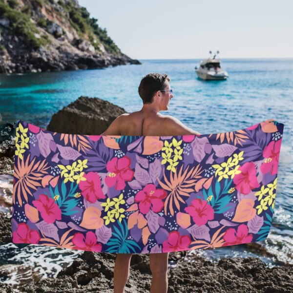 Beach Towels – Large Summer Vacation or Spring Break Beach Towel 31″x71″ – Pink Jungle Beach Towels beach towel 4
