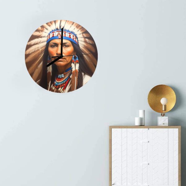 Wall Clock Artwork – Personalized Clocks 11.6″ –     Native American Indian Clocks – Saginaw Gifts/Party/Celebration Custom Artwork Wall Clocks 4