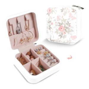 Leather Travel Jewelry Storage Box – Portable Jewelry Organizer – Pinky Gifts/Party/Celebration Compact jewelry organizer