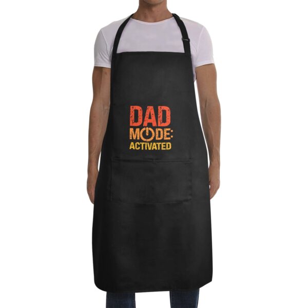 Mens Father’s Day Apron – Custom BBQ Grill Kitchen Chef Apron for Men – Dad Mode Aprons Adjustable Neck Apron