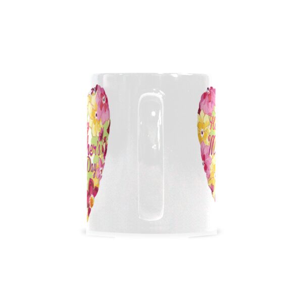 Ceramic Mug – 11 oz White Coffee Mug – Mother’s Day Gift – HMD Floral Heart Drinkware ceramic coffee mug 3