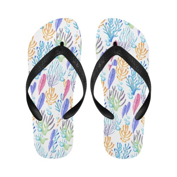 Unisex Flip Flops – Summer Beach Sandals – Colored Coral Clothing Beach footwear