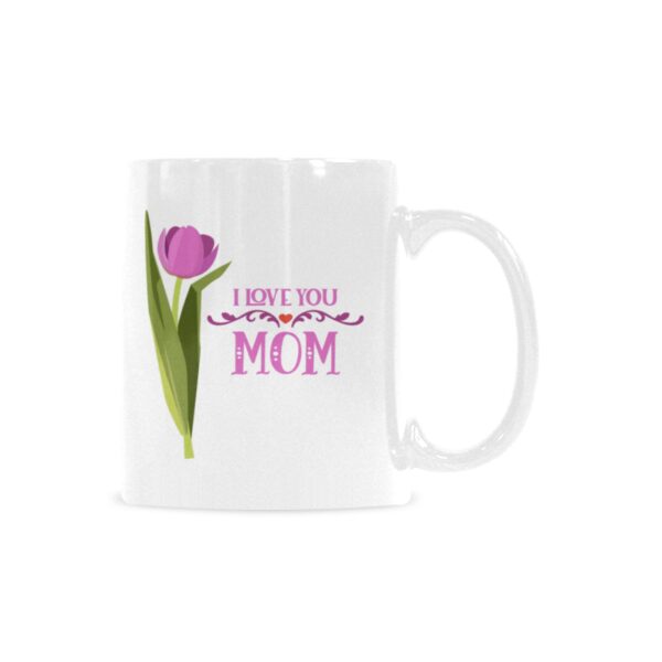 Ceramic Mug – 11 oz White Coffee Mug – Mother’s Day Gift – ILU Tulip Drinkware ceramic coffee mug 7