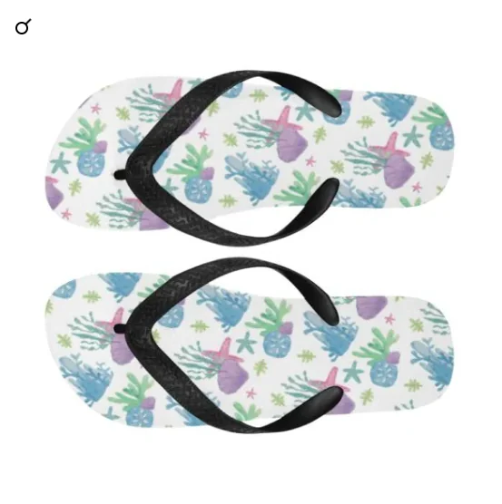 Unisex Flip Flops – Summer Beach Sandals – Starfish Coral Flip Flops Beach footwear 4 Unisex Flip Flops – Summer Beach Sandals – Starfish Coral Flip Flops Beach footwear 4