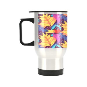 Insulated Stainless Steel Travel Mug – Commuters Cup – Foliage  (14 oz) Drinkware Double Wall Insulated Cup