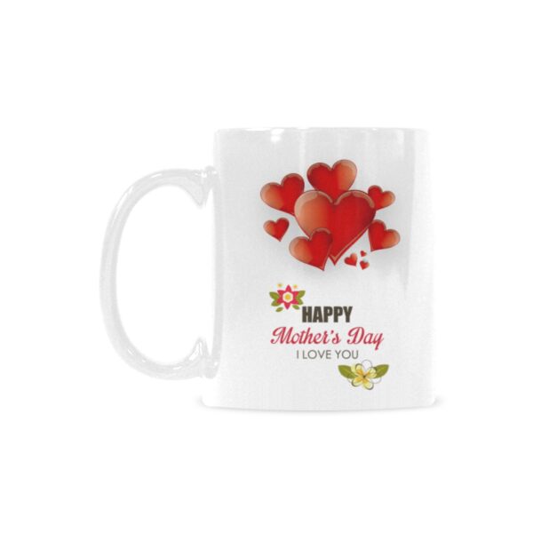 Ceramic Mug – 11 oz White Coffee Mug – Mother’s Day Gift – HMD Hearts Drinkware ceramic coffee mug 2