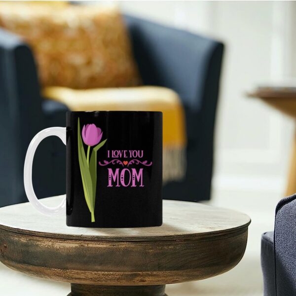Ceramic Mug – 11 oz Black Coffee Mug – Mother’s Day Gift – ILU Tulip Drinkware ceramic coffee mug 6